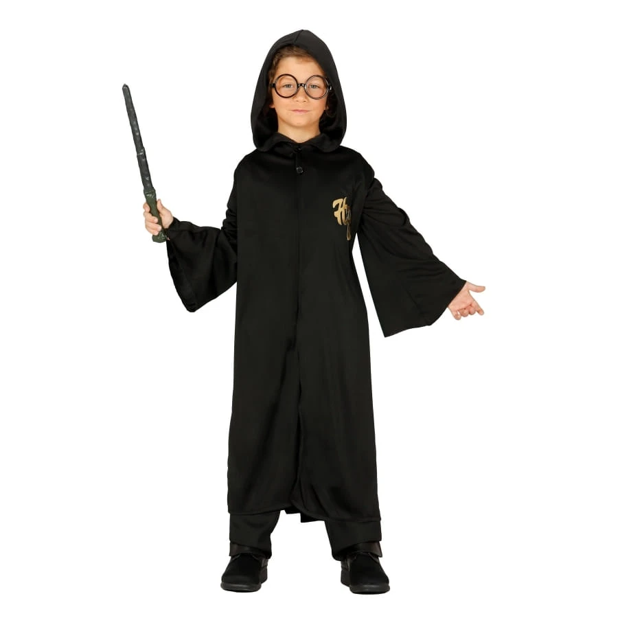 Costume Veste Noire à Capuche De Petit Sorcier 3 Costume Veste Noire à Capuche De Petit Sorcier