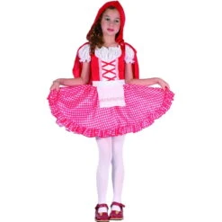 Costume Vichy De Petit Chaperon Rouge Pour Enfant -Boutique De Carnaval D'Halloween Costume vichy de petit chaperon rouge pour enfant 24285