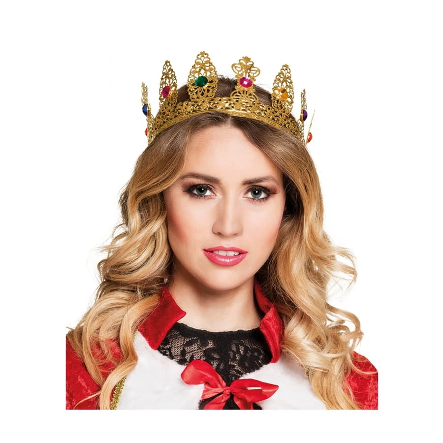 Couronne De Reine En Métal Doré Avec Pierres 3 Couronne De Reine En Métal Doré Avec Pierres