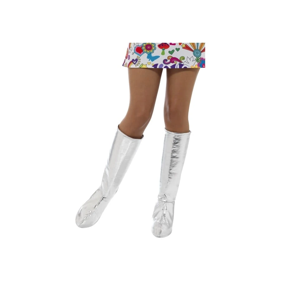 Couvre Bottes Disco Argentées 3 Couvre Bottes Disco Argentées