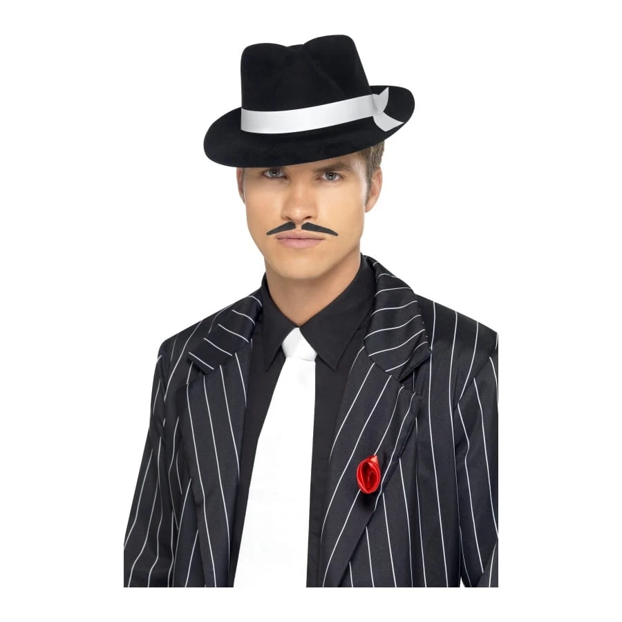 Cravate De Gangster Blanche Avec élastique 4 Cravate De Gangster Blanche Avec élastique – Image 2