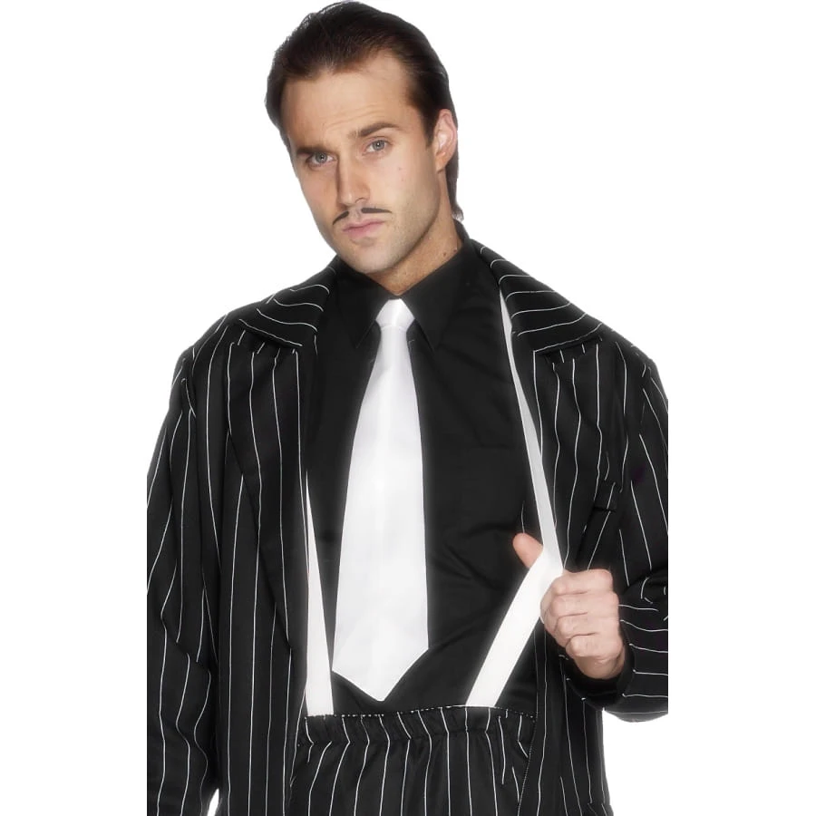 Cravate De Gangster Blanche Avec élastique 3 Cravate De Gangster Blanche Avec élastique