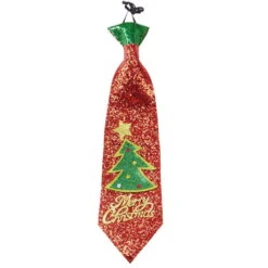 Cravate Merry Christmas Recouverte De Paillettes 7 Cravate Merry Christmas Recouverte De Paillettes -Boutique De Carnaval D'Halloween Cravate merry christmas recouverte de paillettes 68664