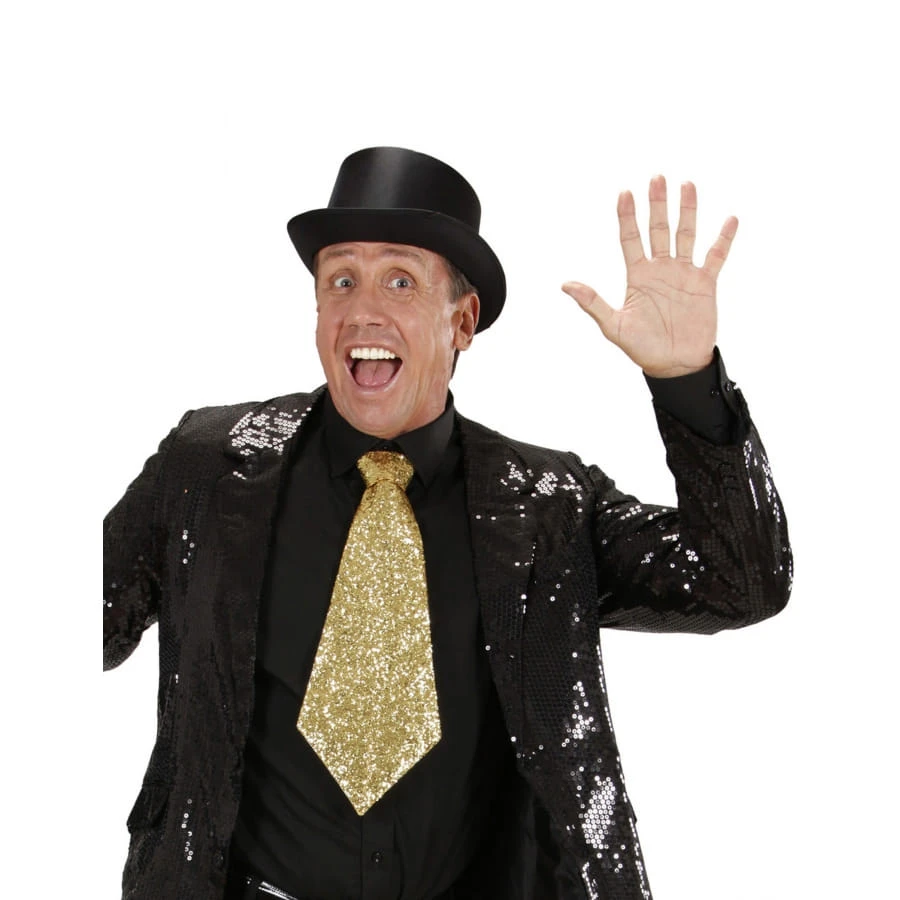 Cravate Paillette Or 4 Cravate Paillette Or – Image 2