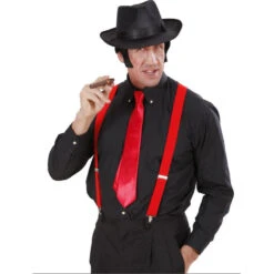 Cravate Rouge Unie Et Satinée De 145cm