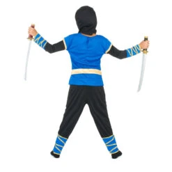 Déguisement Bleu Et Doré De Ninja Pour Enfant 9 Déguisement Bleu Et Doré De Ninja Pour Enfant -Boutique De Carnaval D'Halloween Deguisement bleu et dore de ninja pour enfant 35555