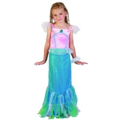 Déguisement Bleu Rose De Sirène Pour Enfant -Boutique De Carnaval D'Halloween Deguisement bleu rose de sirene pour enfant 24361