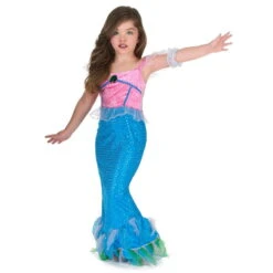 Déguisement Bleu Rose De Sirène Pour Enfant