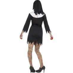 Déguisement Bonne Soeur Zombie Robe Courte 6 Déguisement Bonne Soeur Zombie Robe Courte -Boutique De Carnaval D'Halloween Deguisement bonne soeur zombie robe courte 1