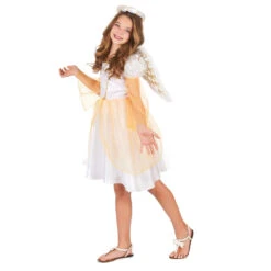 Déguisement D'ange Broderies Dorées Pour Enfant 8 Déguisement D'ange Broderies Dorées Pour Enfant -Boutique De Carnaval D'Halloween Deguisement d ange broderies dorees pour enfant 14522