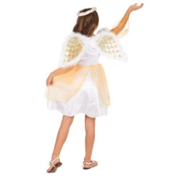 Déguisement D'ange Broderies Dorées Pour Enfant 9 Déguisement D'ange Broderies Dorées Pour Enfant -Boutique De Carnaval D'Halloween Deguisement d ange broderies dorees pour enfant 14523