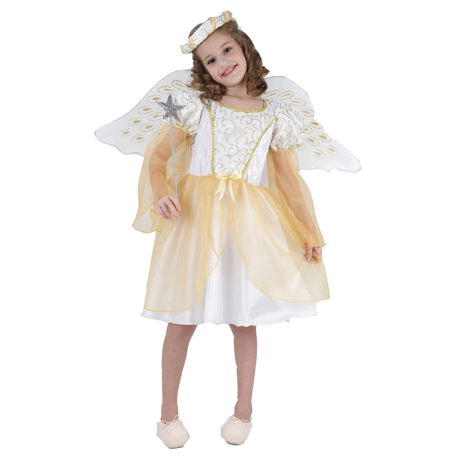 Déguisement D'ange Broderies Dorées Pour Enfant 3 Déguisement D'ange Broderies Dorées Pour Enfant