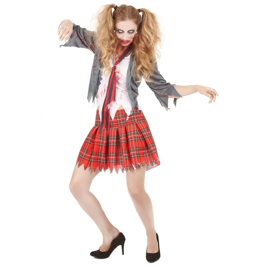 Déguisement D'écolière Zombie Pour Femme 3 Déguisement D'écolière Zombie Pour Femme