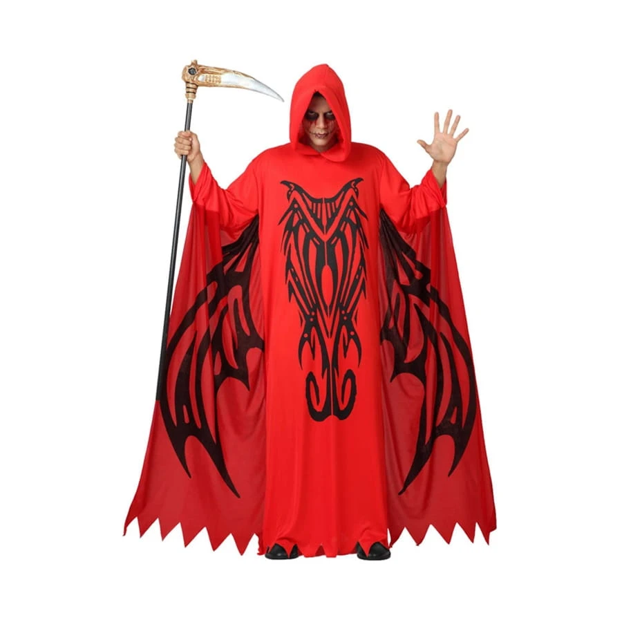 Déguisement De Démon Rouge Ailes Imprimées 3 Déguisement De Démon Rouge Ailes Imprimées