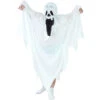 Déguisement De Fantôme Blanc Visage Imprimé -Boutique De Carnaval D'Halloween Deguisement de fantome blanc visage imprime