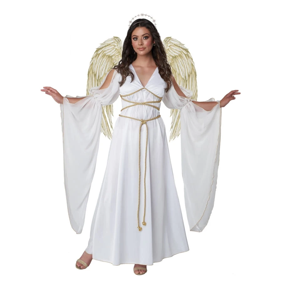 Déguisement De Femme Ange Blanc Version Luxe 3 Déguisement De Femme Ange Blanc Version Luxe