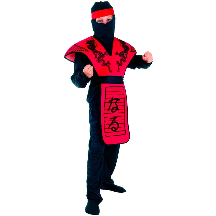 Déguisement De Ninja Noir Et Rouge Pour Garçon 3 Déguisement De Ninja Noir Et Rouge Pour Garçon