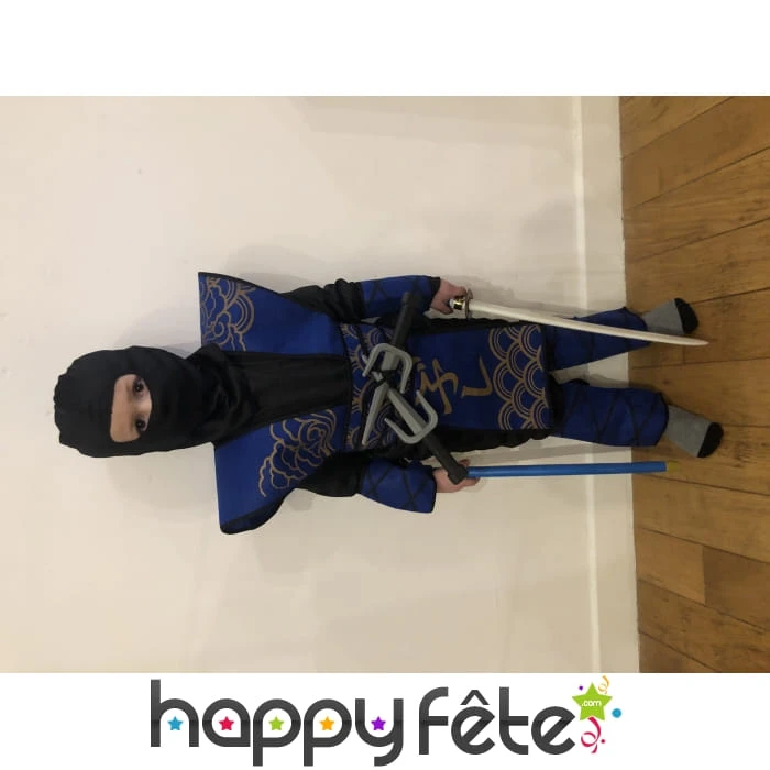 Déguisement De Petit Ninja Bleu Et Noir 9 Déguisement De Petit Ninja Bleu Et Noir – Image 7
