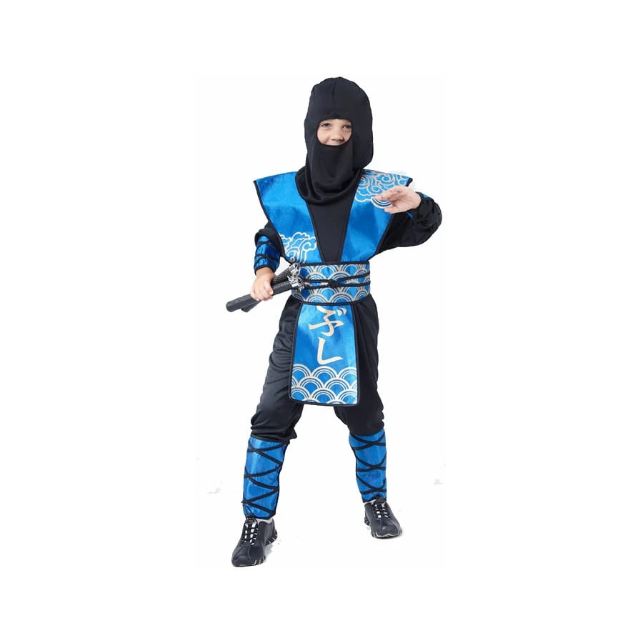 Déguisement De Petit Ninja Bleu Et Noir 3 Déguisement De Petit Ninja Bleu Et Noir