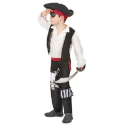 Déguisement De Petit Pirate Motif Tête De Mort -Boutique De Carnaval D'Halloween Deguisement de petit pirate motif tete de mort 14669