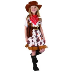 Déguisement De Petite Cowgirl Imprimé Vachette 10 Déguisement De Petite Cowgirl Imprimé Vachette -Boutique De Carnaval D'Halloween Deguisement de petite cowgirl imprime vachette 26957