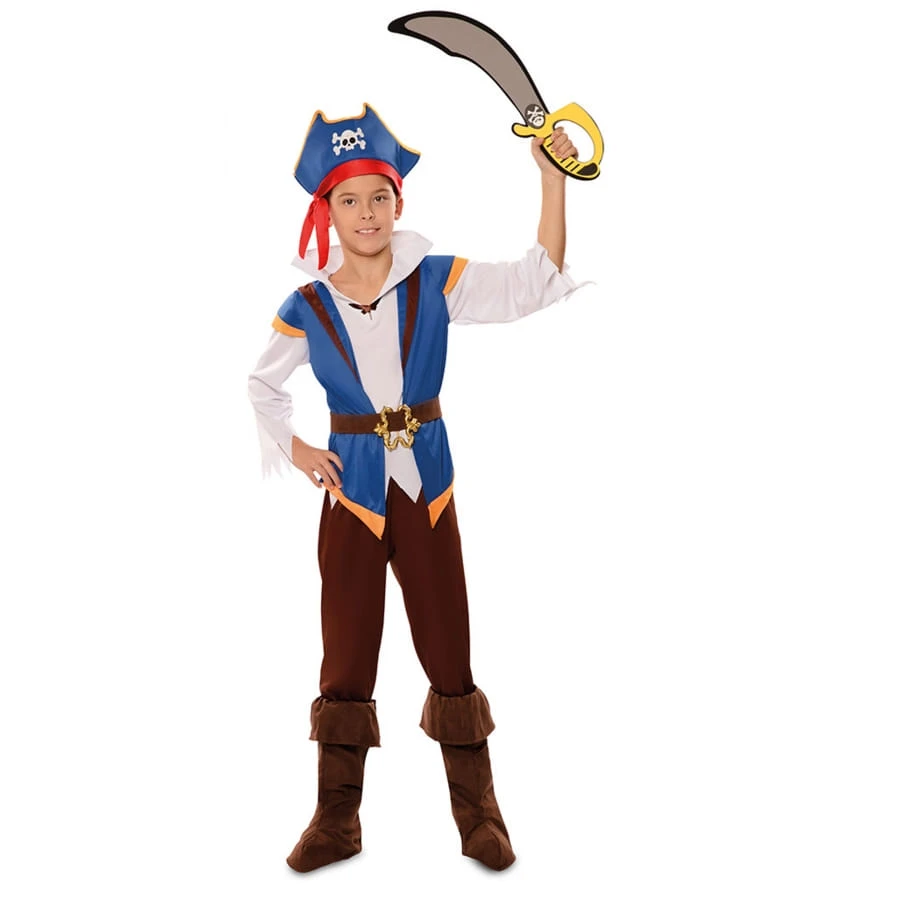 Déguisement De Pirate Blanc Et Bleu Pour Enfant 4 Déguisement De Pirate Blanc Et Bleu Pour Enfant – Image 2