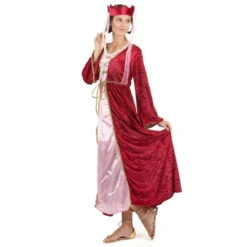 Déguisement De Reine Médiévale Imitation Velours -Boutique De Carnaval D'Halloween Deguisement de reine medievale imitation velours 12247