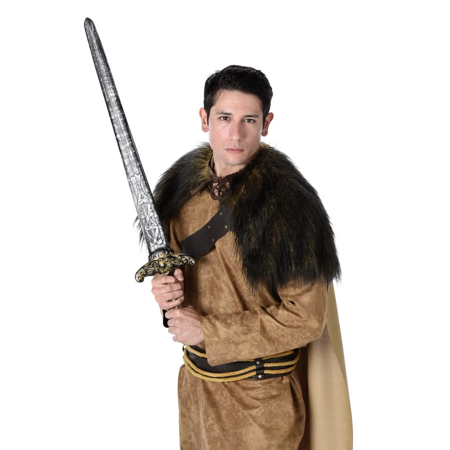 Déguisement De Viking Marron Capeline Fourrure 4 Déguisement De Viking Marron Capeline Fourrure – Image 2