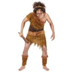 Déguisement Homme Des Cavernes Motif Léopard -Boutique De Carnaval D'Halloween Deguisement homme des cavernes motif leopard 14413