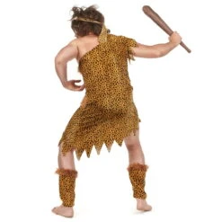 Déguisement Homme Des Cavernes Motif Léopard -Boutique De Carnaval D'Halloween Deguisement homme des cavernes motif leopard 14415
