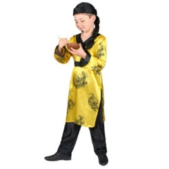 Déguisement Jaune De Petit Chinois Traditionnel 8 Déguisement Jaune De Petit Chinois Traditionnel -Boutique De Carnaval D'Halloween Deguisement jaune de petit chinois traditionnel 14796