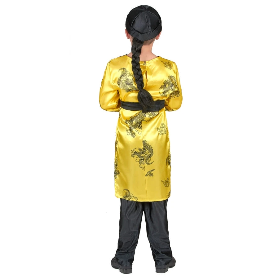 Déguisement Jaune De Petit Chinois Traditionnel 6 Déguisement Jaune De Petit Chinois Traditionnel – Image 4