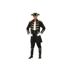 Déguisement Noir Et Doré De Capitaine Pirate