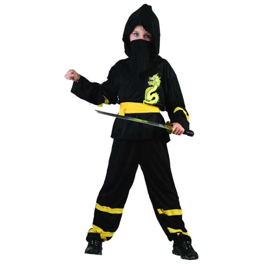 Déguisement Noir Et Jaune De Ninja Pour Garçon 3 Déguisement Noir Et Jaune De Ninja Pour Garçon