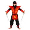 Déguisement Petit Ninja Rouge Avec Larges épaules -Boutique De Carnaval D'Halloween Deguisement petit ninja rouge avec larges epaules