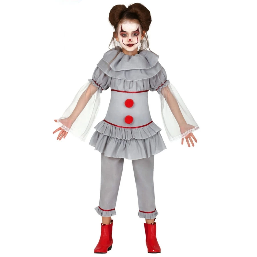 Déguisement Rétro De Clown Sinistre Pour Fille 3 Déguisement Rétro De Clown Sinistre Pour Fille