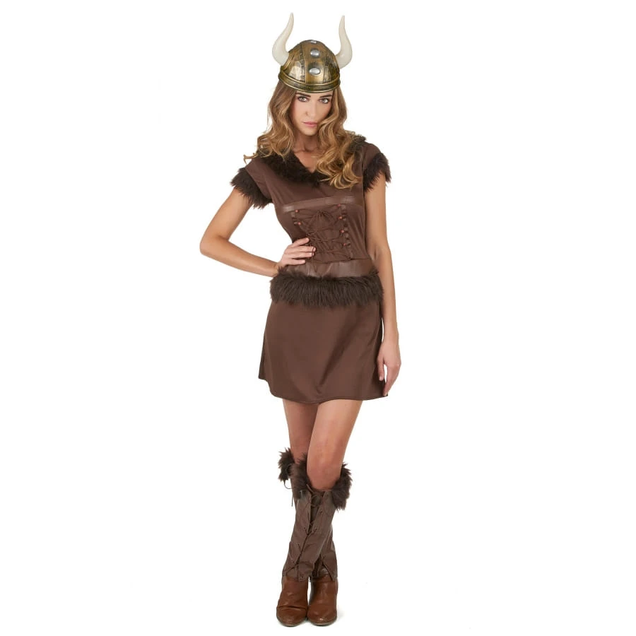 Déguisement Robe Courte De Femme Viking 4 Déguisement Robe Courte De Femme Viking – Image 2