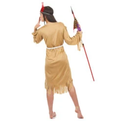 Déguisement Robe D'indienne Marron Pour Femme -Boutique De Carnaval D'Halloween Deguisement robe d indienne marron pour femme 12766