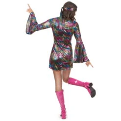 Déguisement Robe Disco Courte Et Colorée -Boutique De Carnaval D'Halloween Deguisement robe disco courte et coloree 24006