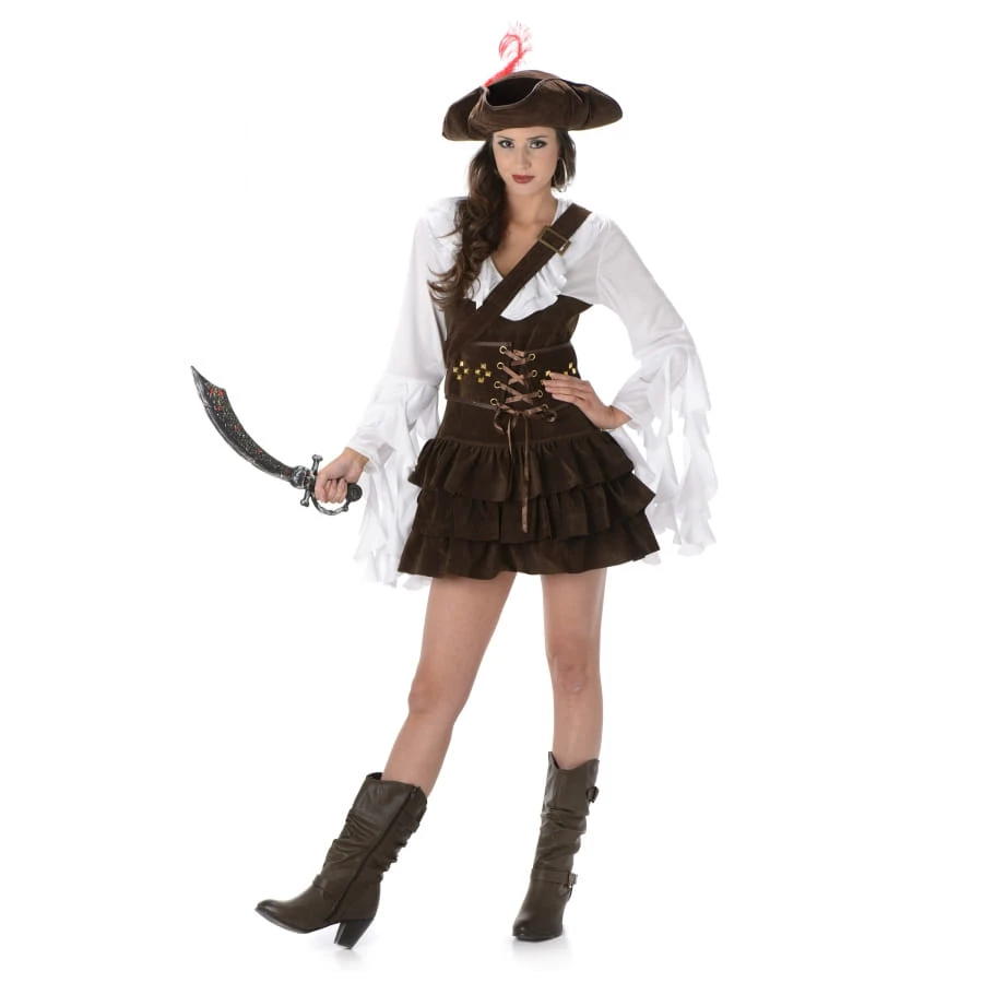 Déguisement Robe Marron De Femme Pirate 3 Déguisement Robe Marron De Femme Pirate
