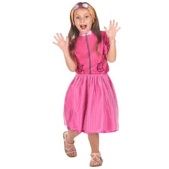 Déguisement Rose D'aviatrice Pour Fille -Boutique De Carnaval D'Halloween Deguisement rose d aviatrice pour fille 69592