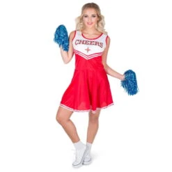 Déguisement Rouge CHEERS De Pompom Girl Adulte