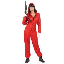 Déguisement Rouge De Braqueur Pour Adulte. -Boutique De Carnaval D'Halloween Deguisement rouge de braqueur pour adulte 49941