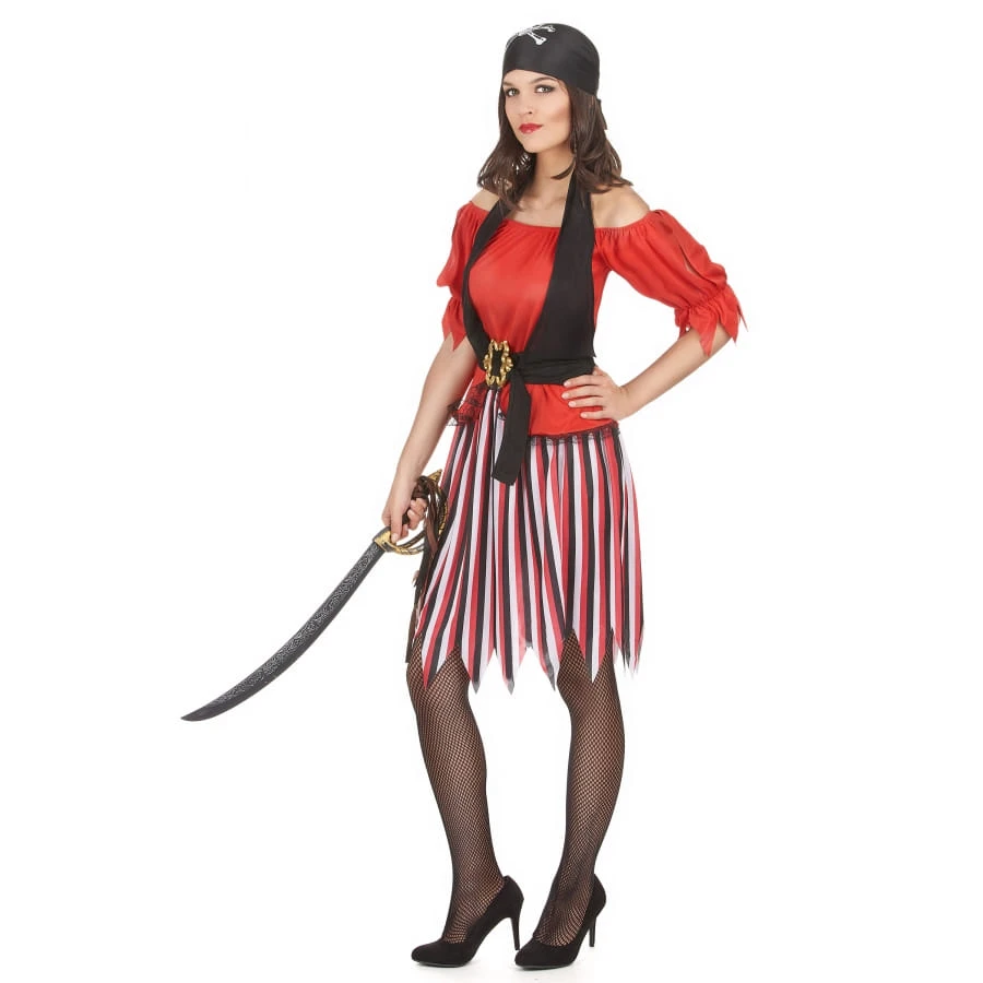 Déguisement Rouge De Femme Pirate 5 Déguisement Rouge De Femme Pirate – Image 3