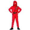 Déguisement Rouge De Ninja Pour Enfant 2 Déguisement Rouge De Ninja Pour Enfant -Boutique De Carnaval D'Halloween Deguisement rouge de ninja pour enfant