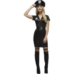 Déguisement Sexy Policière Noir -Boutique De Carnaval D'Halloween Deguisement sexy policiere noir 3