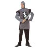 Déguisement Uniforme De Chevalier Médiéval Gris -Boutique De Carnaval D'Halloween Deguisement uniforme de chevalier medieval gris