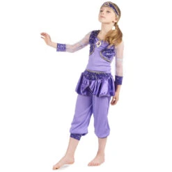 Déguisement Violet De Petite Danseuse Orientale 8 Déguisement Violet De Petite Danseuse Orientale -Boutique De Carnaval D'Halloween Deguisement violet de petite danseuse orientale 14842