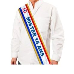 Echarpe Mister 18 Ans Bleu Blanc Rouge