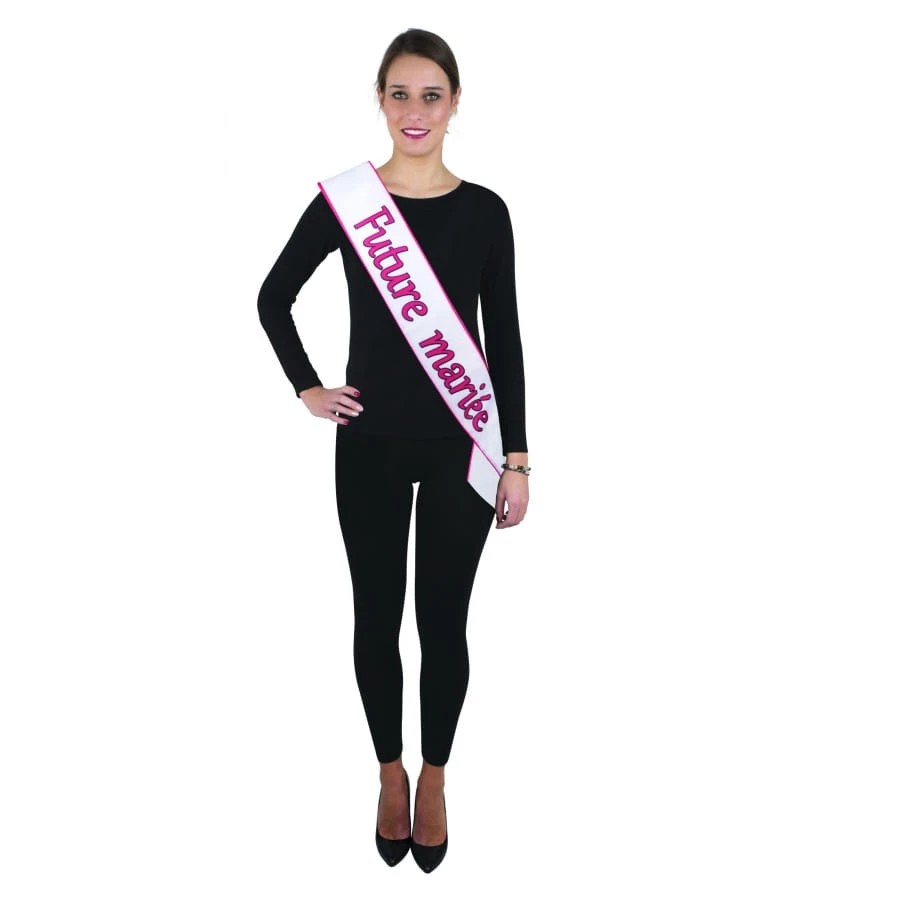 Écharpe Pour Future Mariée Blanche Et Rose 3 Écharpe Pour Future Mariée Blanche Et Rose